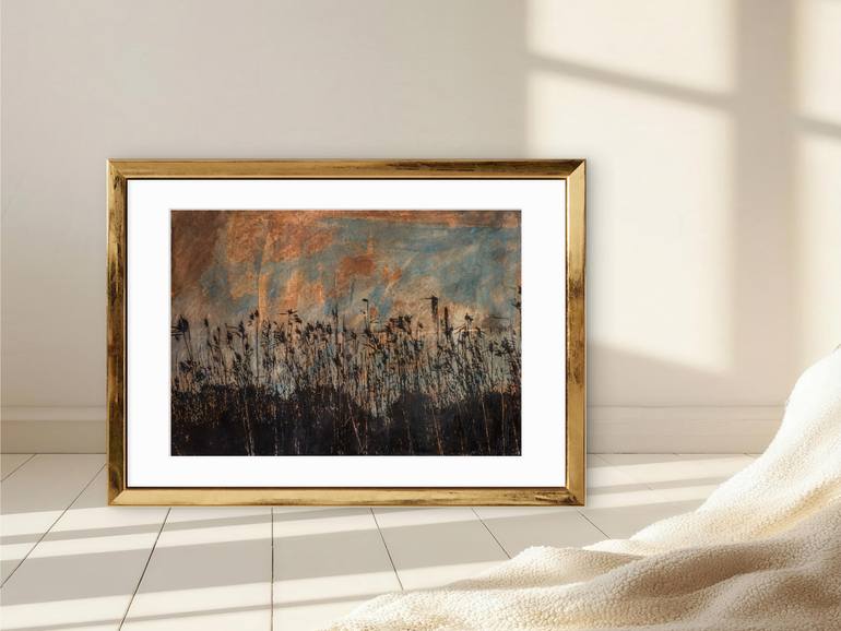 Original Abstract Nature Mixed Media by Janne Bar Rashi