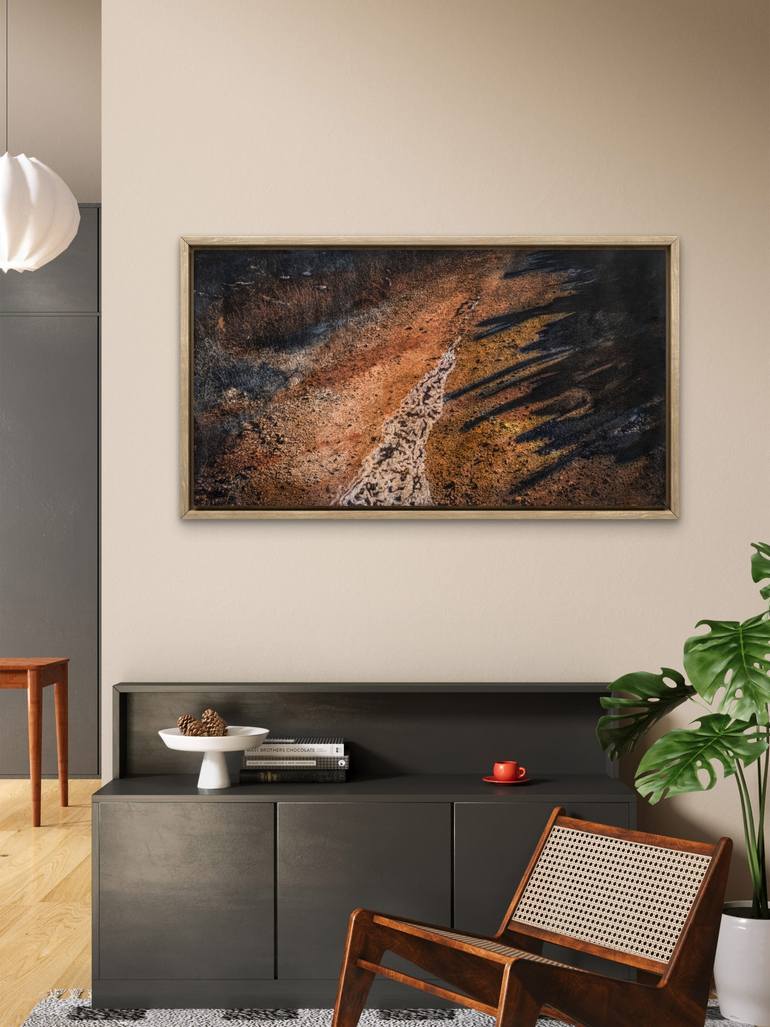 Original Abstract Nature Mixed Media by Janne Bar Rashi