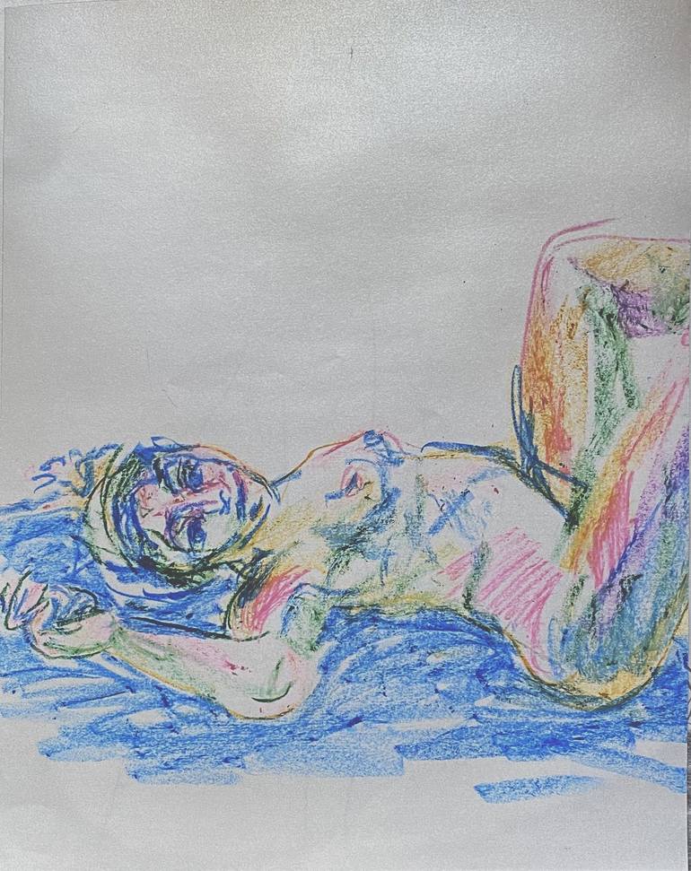 Original Contemporary Body Drawing by Maria Luchankina