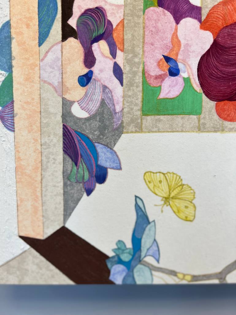 Original Contemporary Floral Painting by Heather Kim