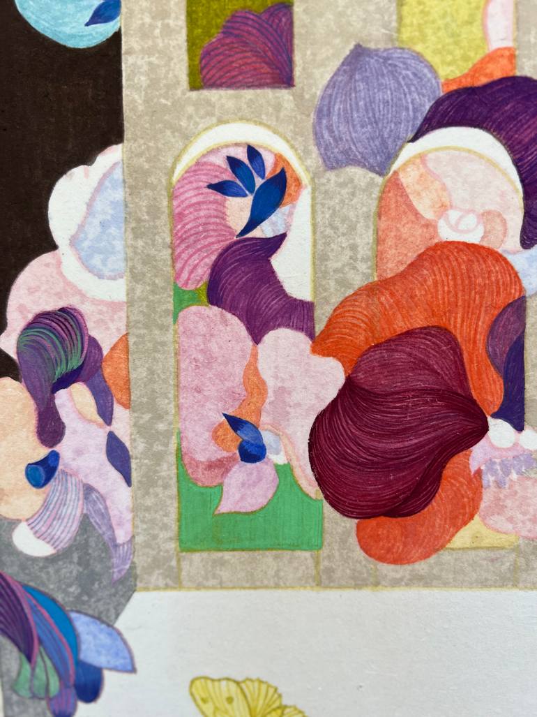 Original Contemporary Floral Painting by Heather Kim