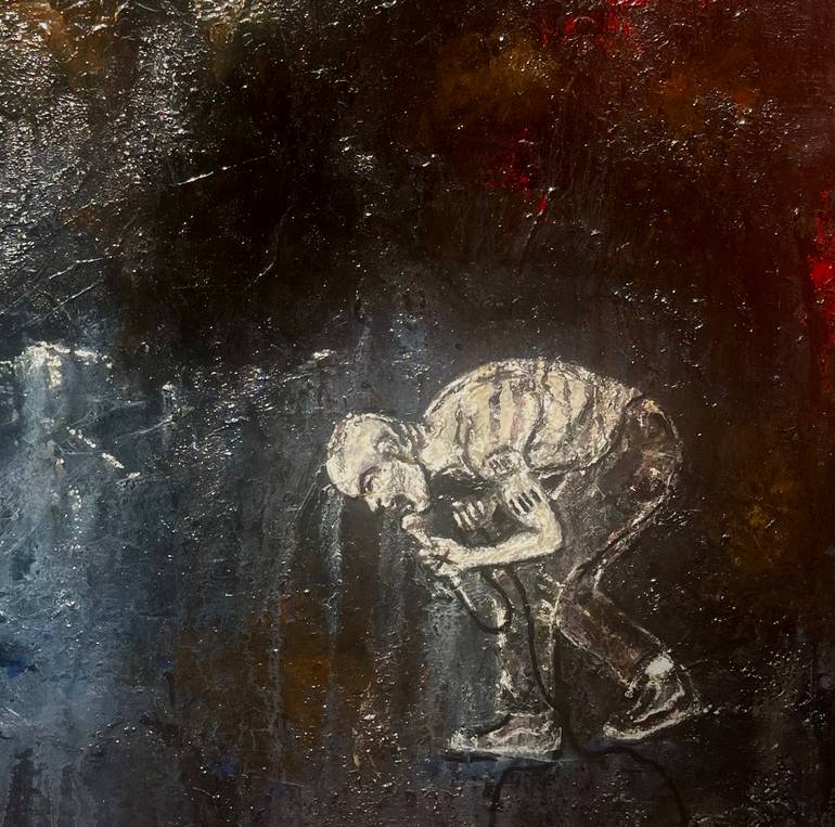 Original Abstract Expressionism Music Painting by Amela Kazazovic