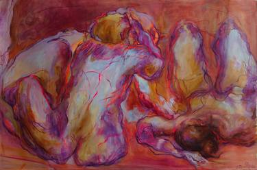 Original Abstract Expressionism Body Paintings by Sveta Malakhoff