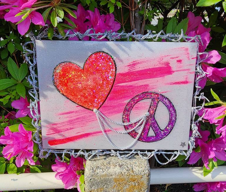 Original Pop Art Love Painting by Verena Hopp