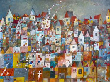 Original Figurative Architecture Painting by Temo Svirely