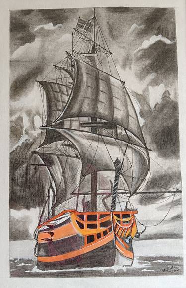 Original Boat Paintings by Madhumita Kundu