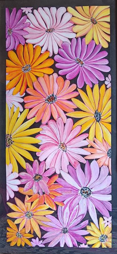 Original Abstract Expressionism Floral Paintings by Madhumita Kundu