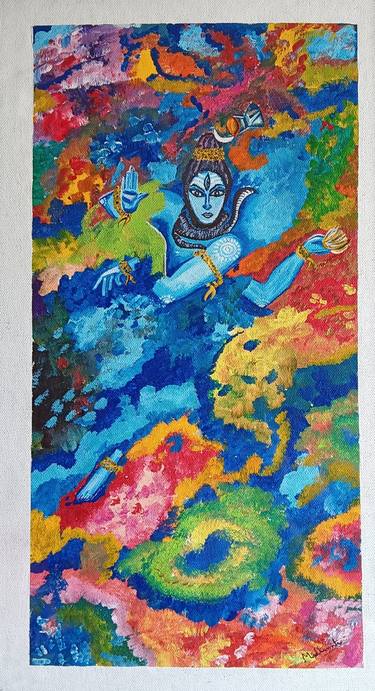 Original Abstract Expressionism Classical Mythology Paintings by Madhumita Kundu