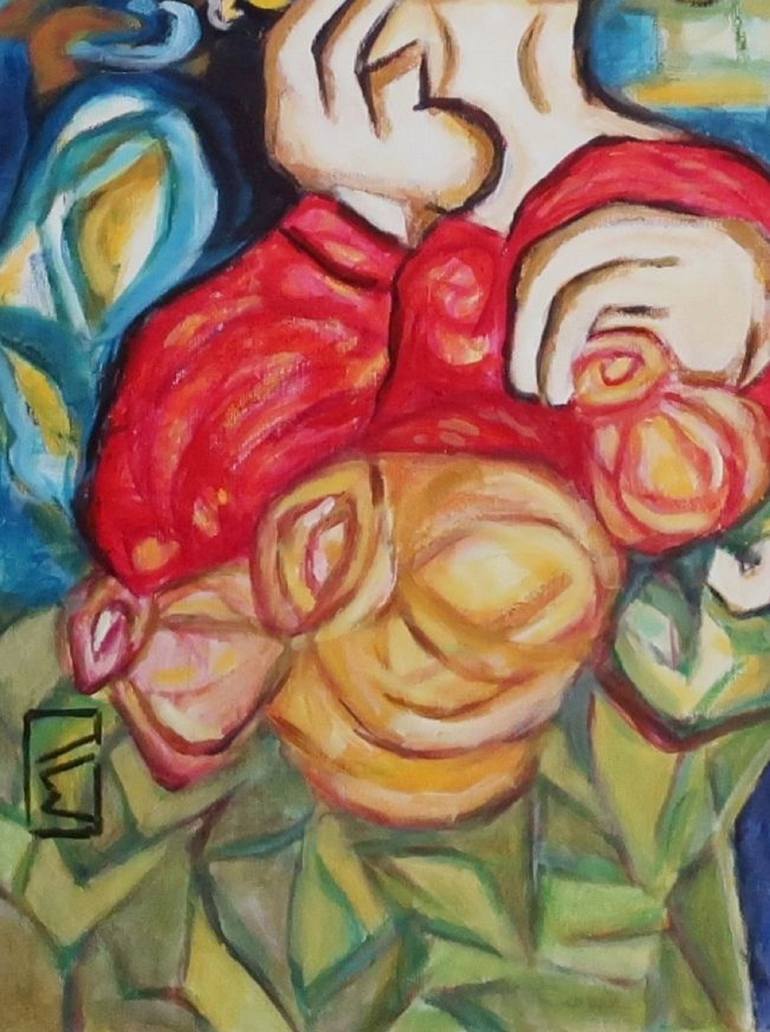 Original Abstract Painting by J P Powwarynn