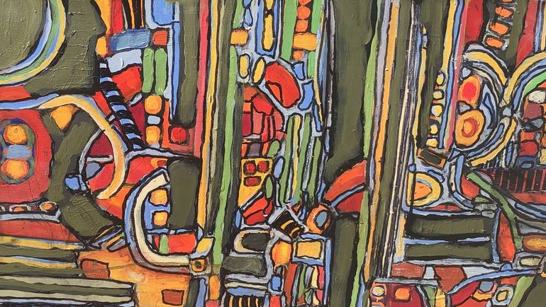 Original Abstract Expressionism Abstract Painting by Jeffrey Davies 