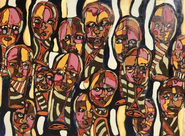 Original Abstract People Paintings by Jeffrey Davies