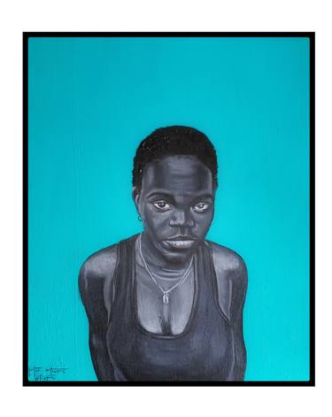 Original Abstract Expressionism Women Painting by Clinton Artisto