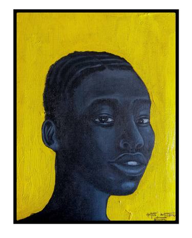 Original Black & White Abstract Painting by Clinton Artisto