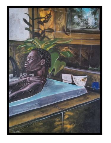 Original Abstract Women Painting by Clinton Artisto