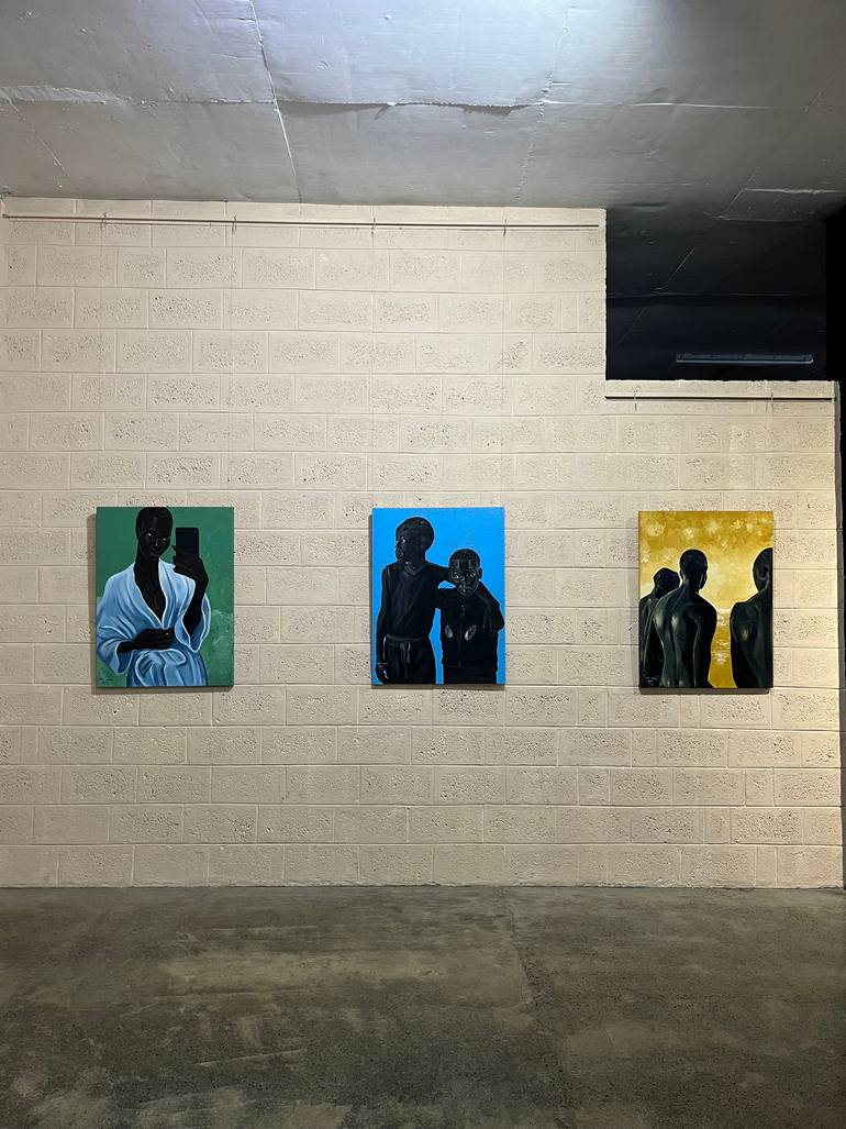 Original Abstract Expressionism Women Painting by Clinton Artisto