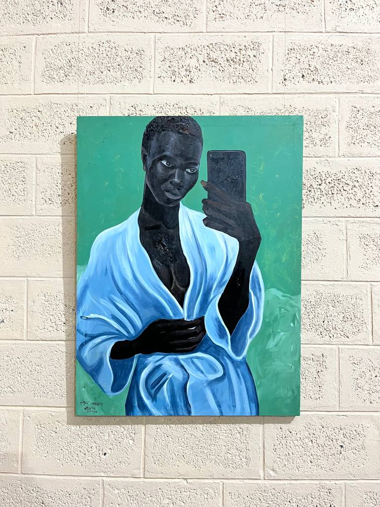 Original Abstract Expressionism Women Painting by Clinton Artisto