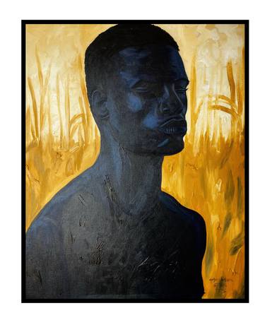 Original Abstract Expressionism Men Painting by Clinton Artisto