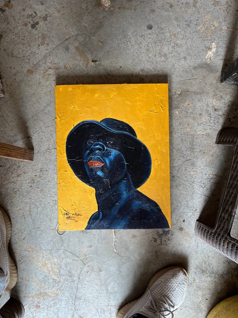 Original Abstract Expressionism Men Painting by Clinton Artisto