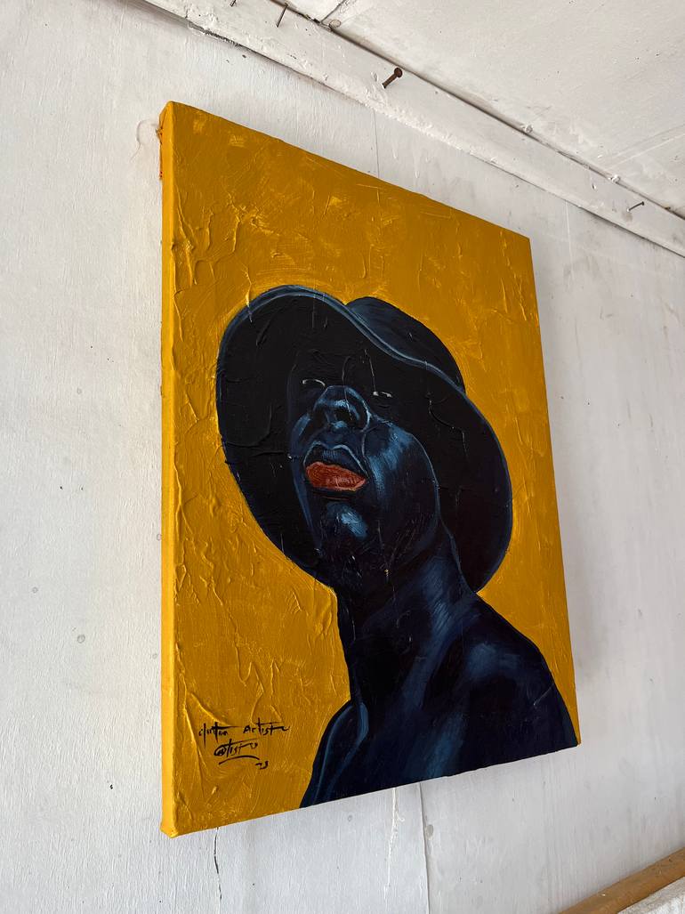 Original Abstract Expressionism Men Painting by Clinton Artisto