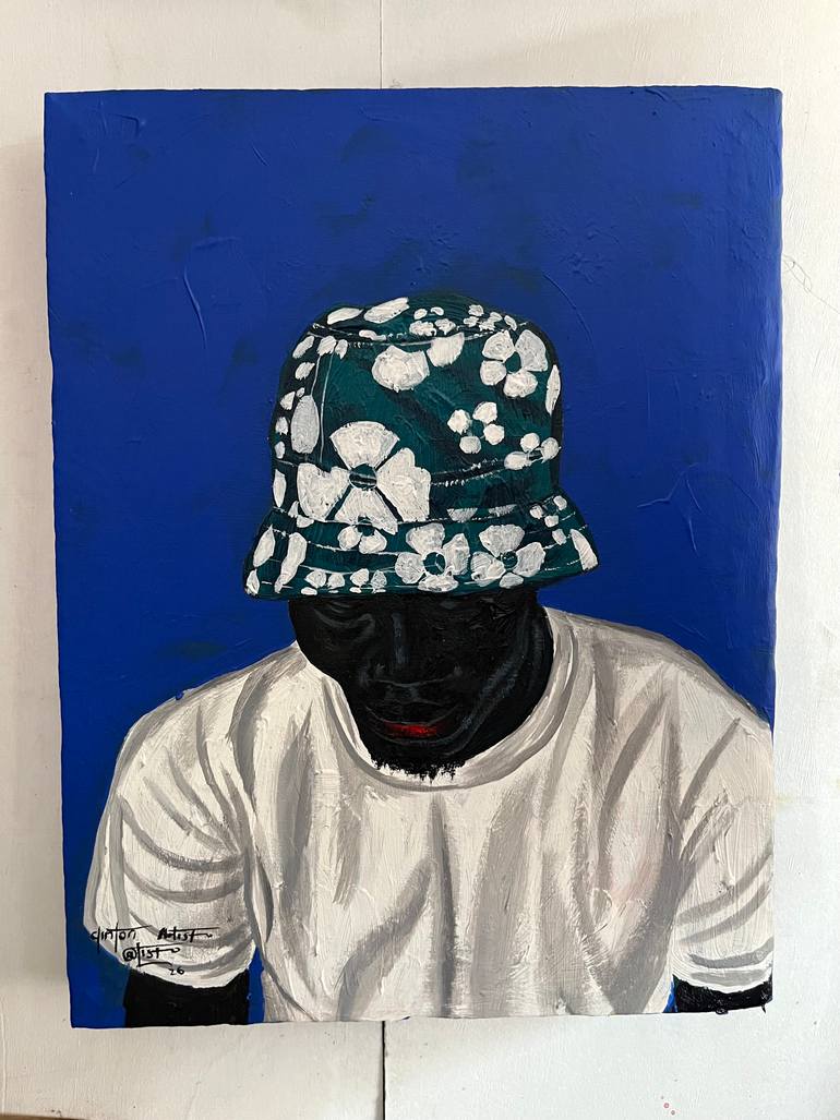 Original Abstract Expressionism Men Painting by Clinton Artisto