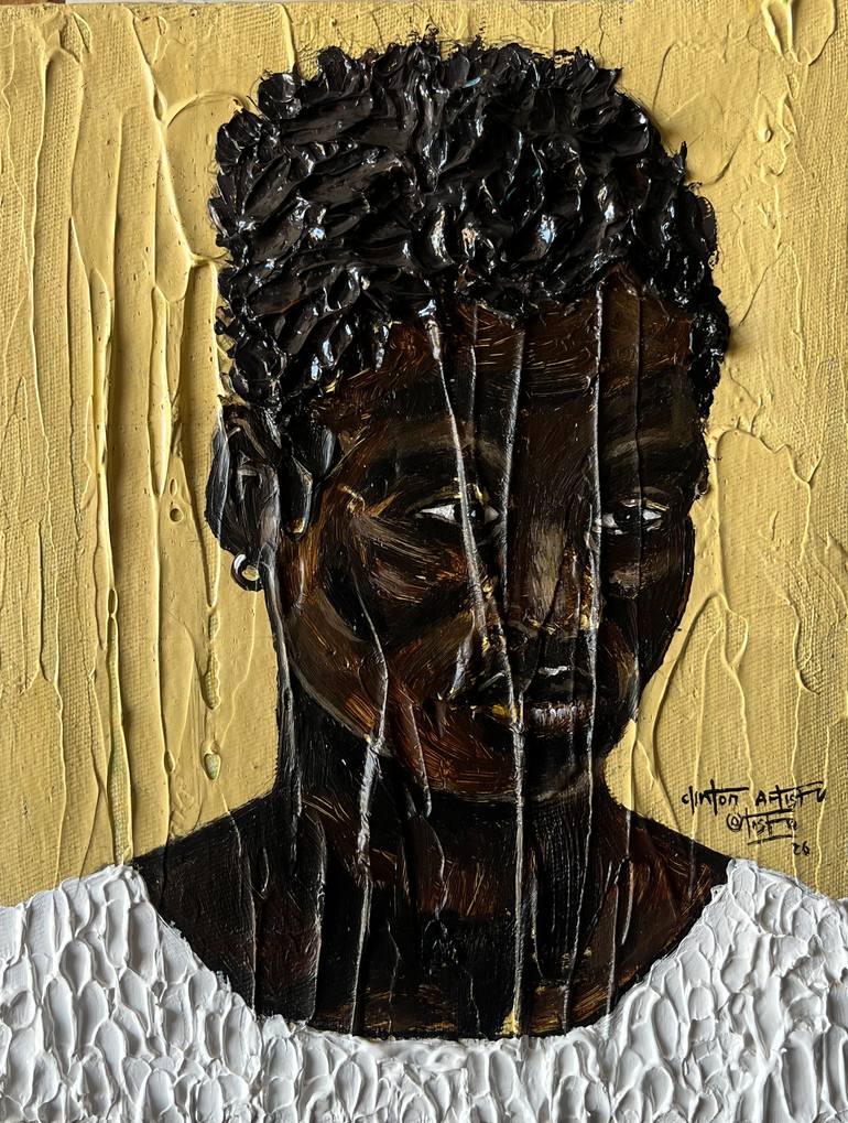 Original Women Painting by Clinton Artisto | Abstract Expressionism Art on Canvas | She who remains when the dust settles