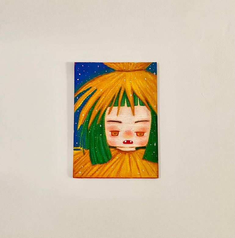 Original Abstract Expressionism Fantasy Drawing by Paweena Panhuan