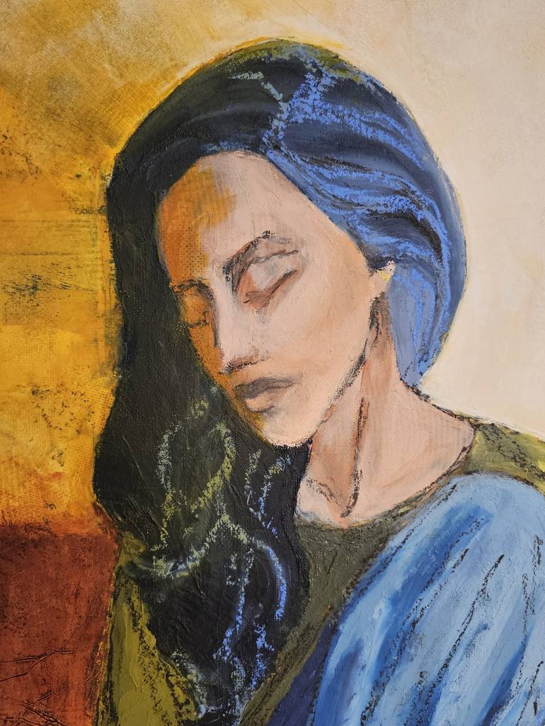 Original Expressionism Women Painting by Waqeea Chaudhry