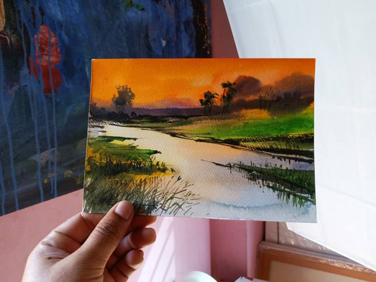 Original Impressionism Landscape Painting by Tanvir  Ahmed