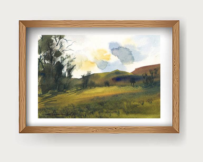 Original Art Deco Landscape Painting by Tanvir  Ahmed