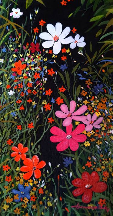Print of Floral Paintings by Tanvir Ahmed khan