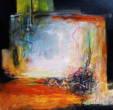 Original Abstract Expressionism Abstract Paintings by Tanvir Ahmed khan