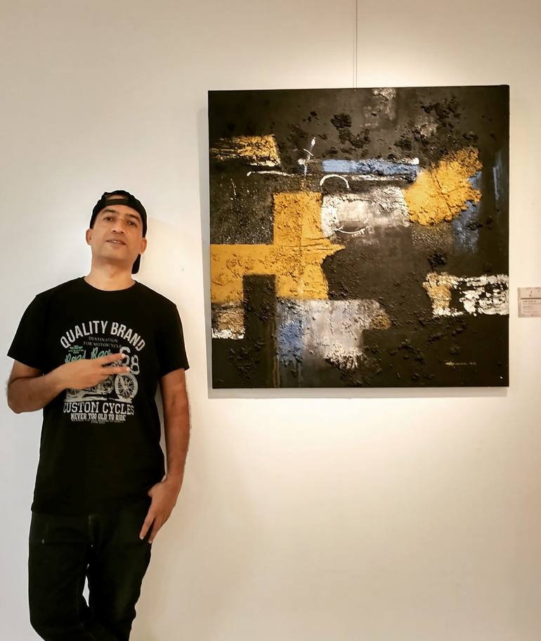 Original Art Deco Abstract Painting by Tanvir  Ahmed