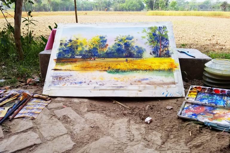 Original Impressionism Landscape Painting by Tanvir  Ahmed