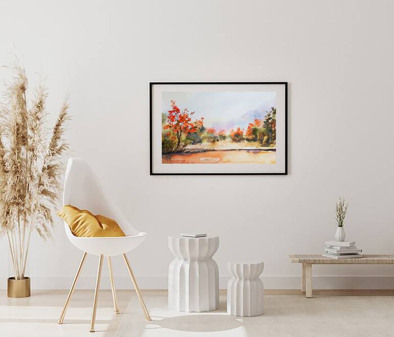 Original Art Deco Landscape Painting by Tanvir  Ahmed