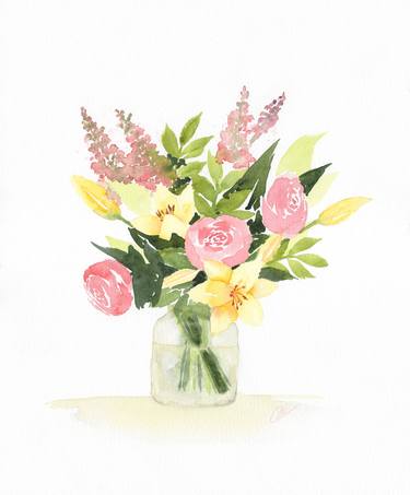 Original Floral Paintings by Christelle Lachambre