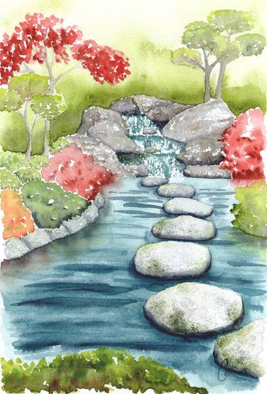 Plan d'eau au jardin japonais thumb