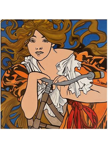 Original Art Nouveau Women Paintings by Stéphanie Tansini