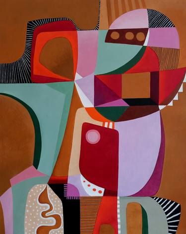 Original Cubism Abstract Paintings by Eduarda Catulo