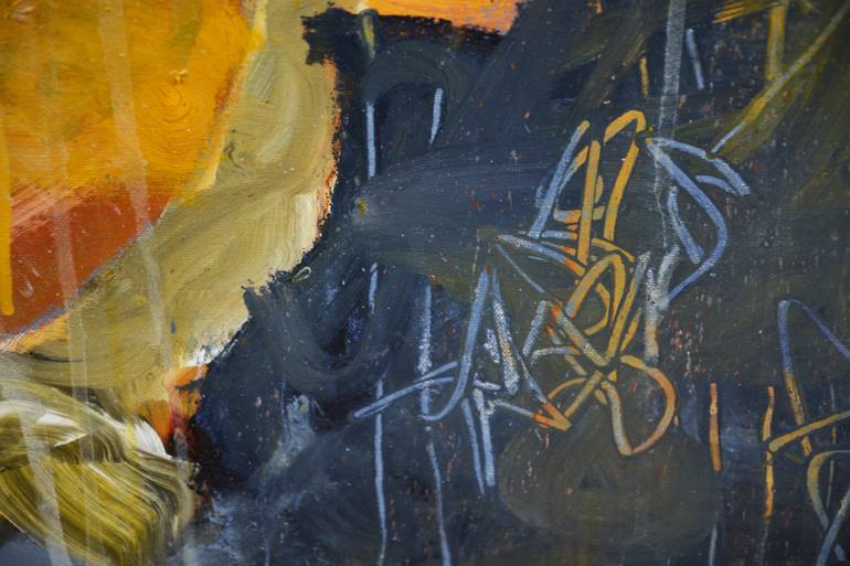 Original Abstract Expressionism Abstract Painting by Theodor Anghel