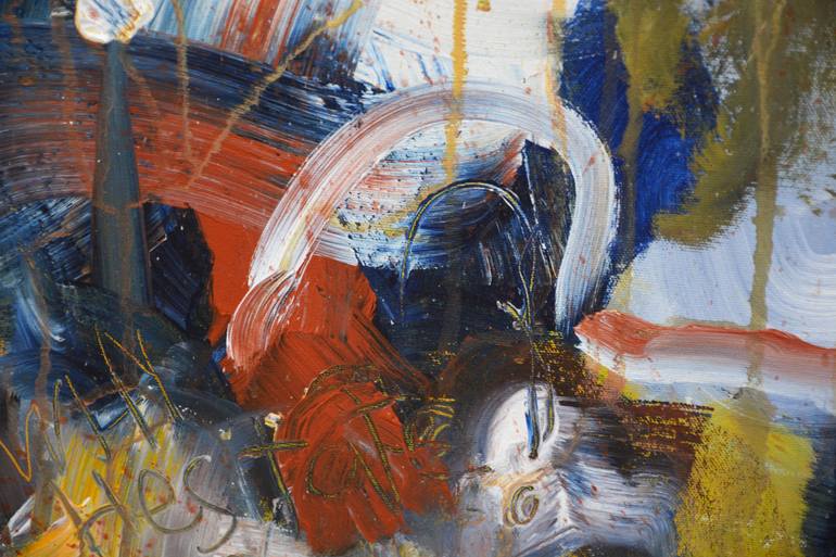 Original Abstract Expressionism Abstract Painting by Theodor Anghel