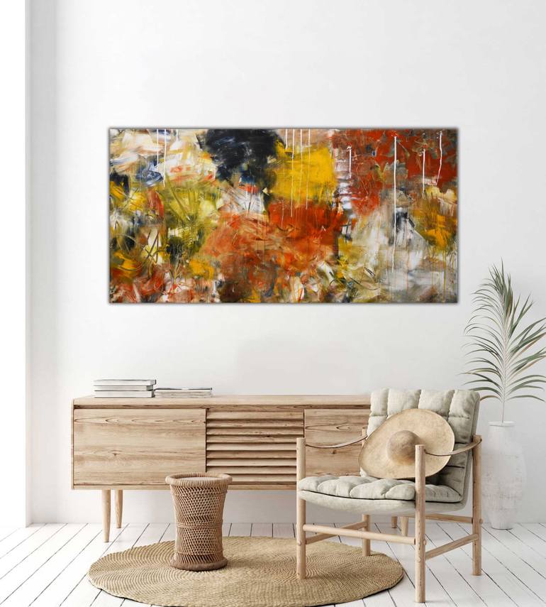 Original Abstract Expressionism Abstract Painting by Theodor Anghel