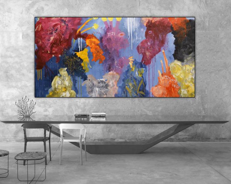 Original Abstract Expressionism Abstract Painting by Theodor Anghel