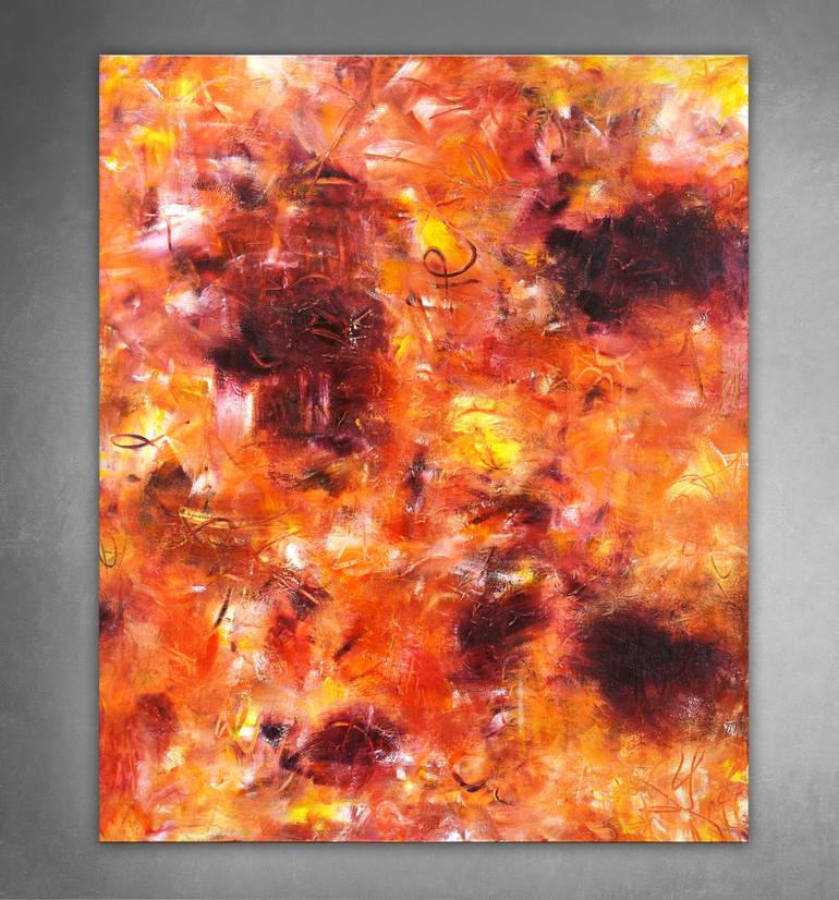 Original Abstract Expressionism Abstract Painting by Theodor Anghel