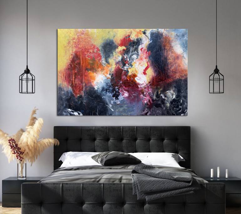 Original Abstract Expressionism Abstract Painting by Theodor Anghel