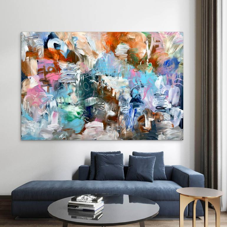 Original Abstract Expressionism Abstract Painting by Theodor Anghel