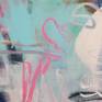 blue abstract details with pink accents