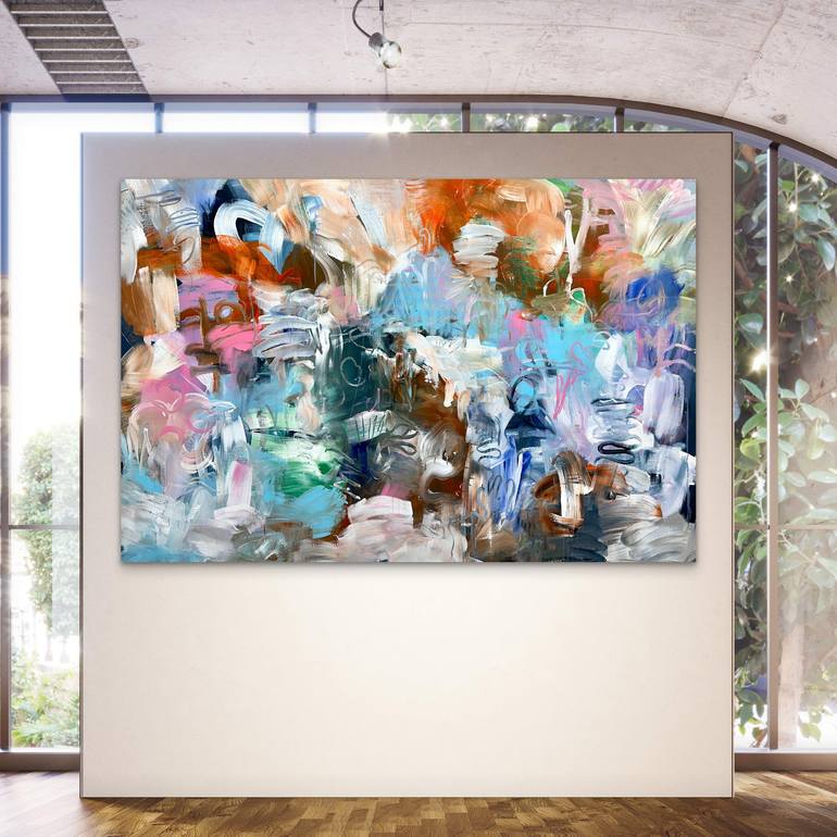 Original Abstract Expressionism Abstract Painting by Theodor Anghel