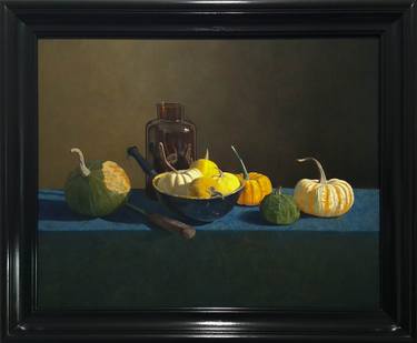 Still life with gourds and glass thumb