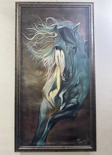 Acrylic horse painting thumb
