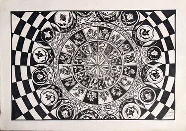 Original Op Art Patterns Drawings by Mykola Matvienko